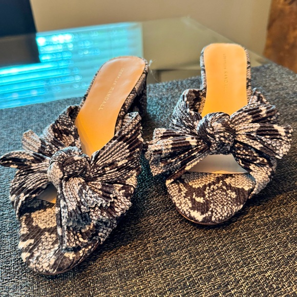 Loeffler Randall Emilia Mule in Snake Print - Picture 1 of 7